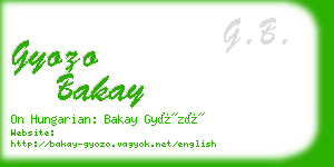 gyozo bakay business card